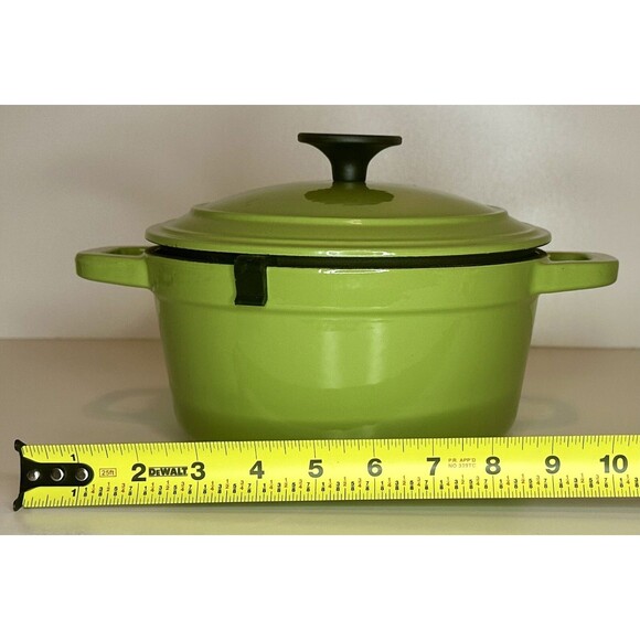 Martha Stewart 2 Quart Green Enameled Cast Iron Dutch Oven w/ Lid - Picture 6 of 13